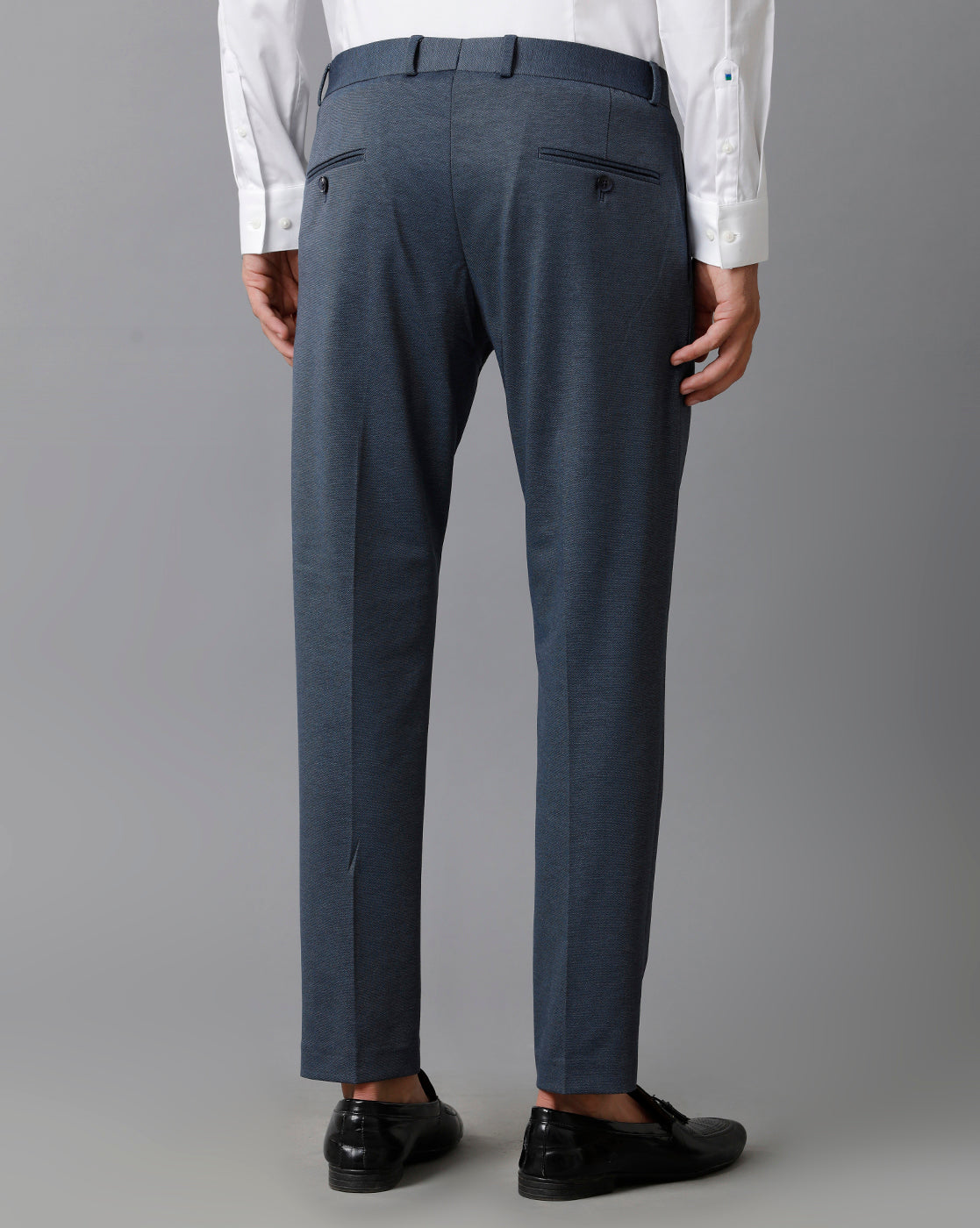 Teal Knitted Stretch Men's Trouser