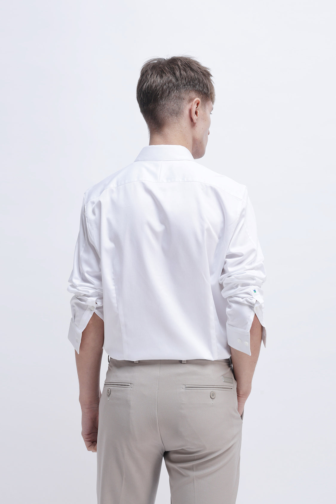 SLIM FIT SOLID COTTON SHIRT