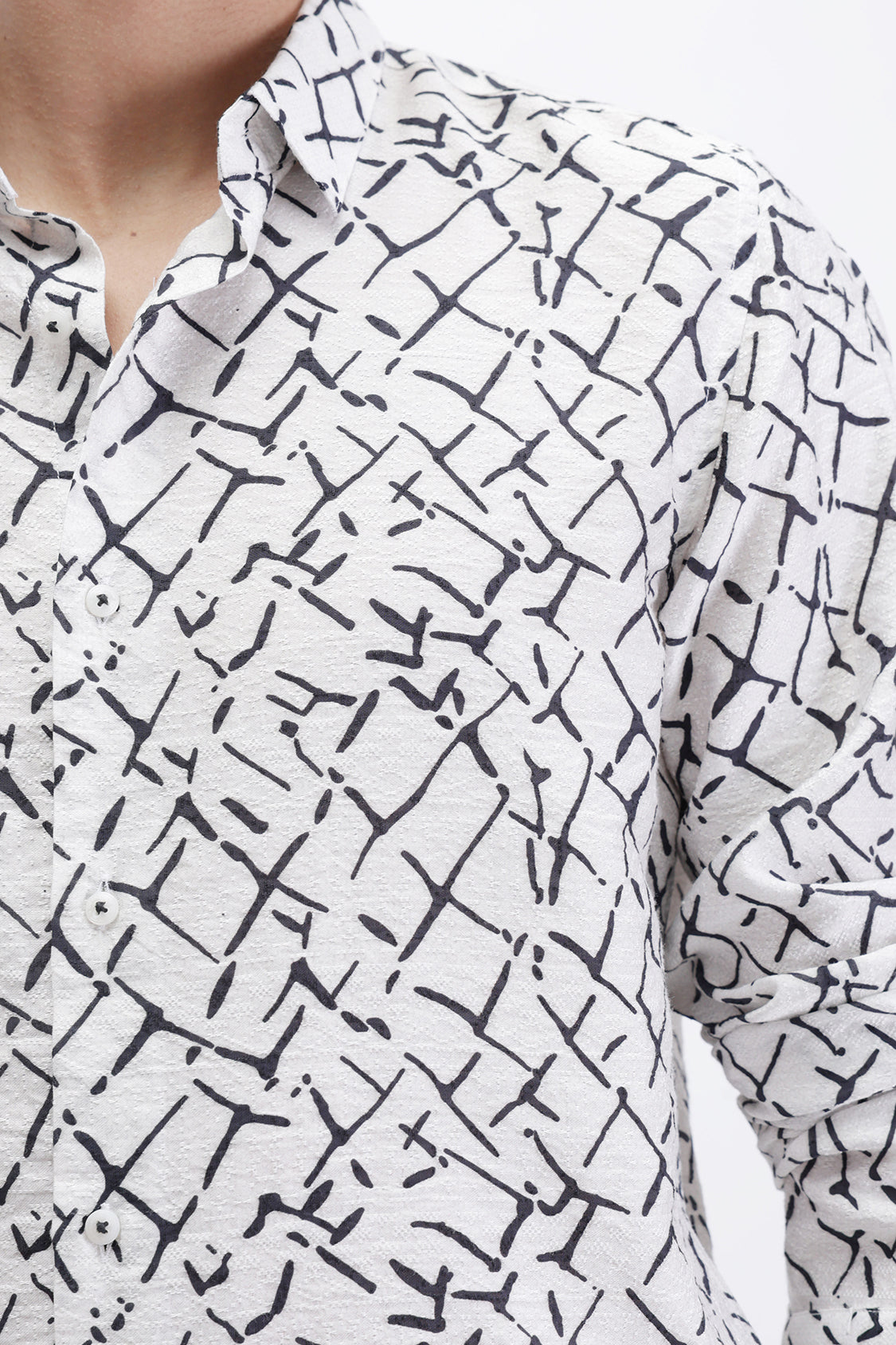 ABSTRACT PRINTED SLIM FIT SHIRT