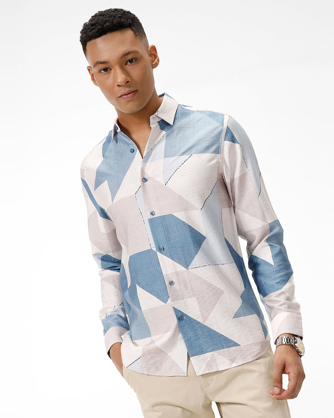 Men's Multi Abstract Print Casual Shirt