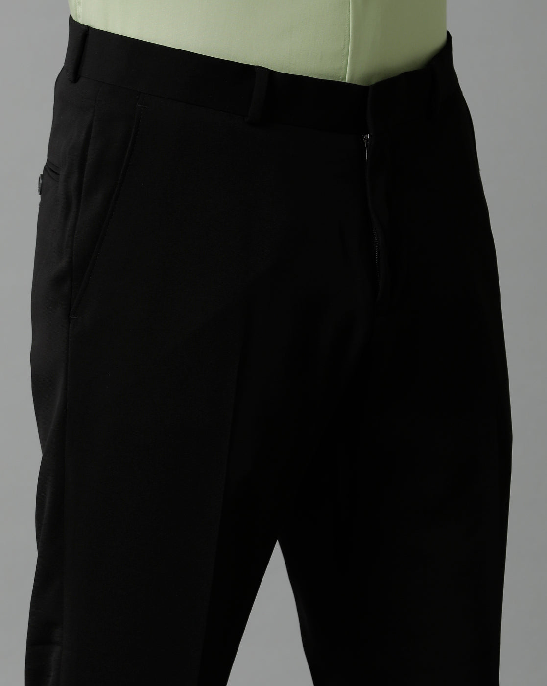 Black Knitted Stretch Men's Trouser