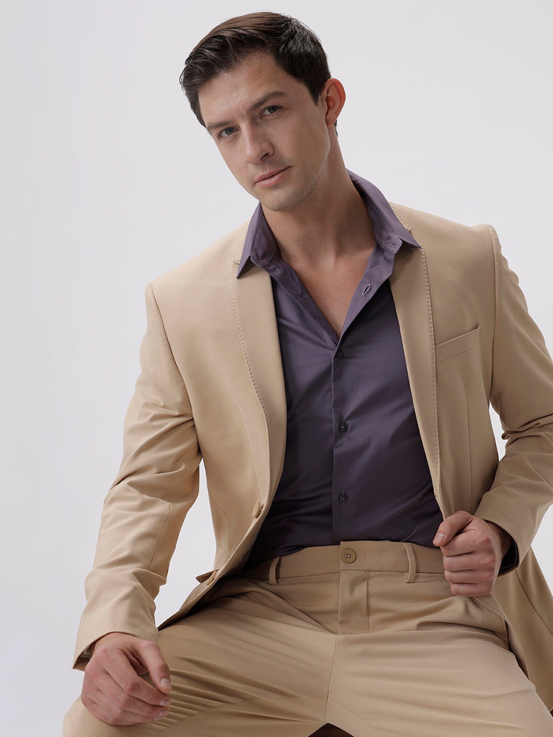 Samuel Purple Sage Cotton Shirt