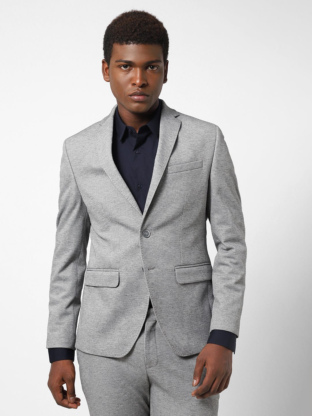 Men's Ash Grey Blazer TCJ46458