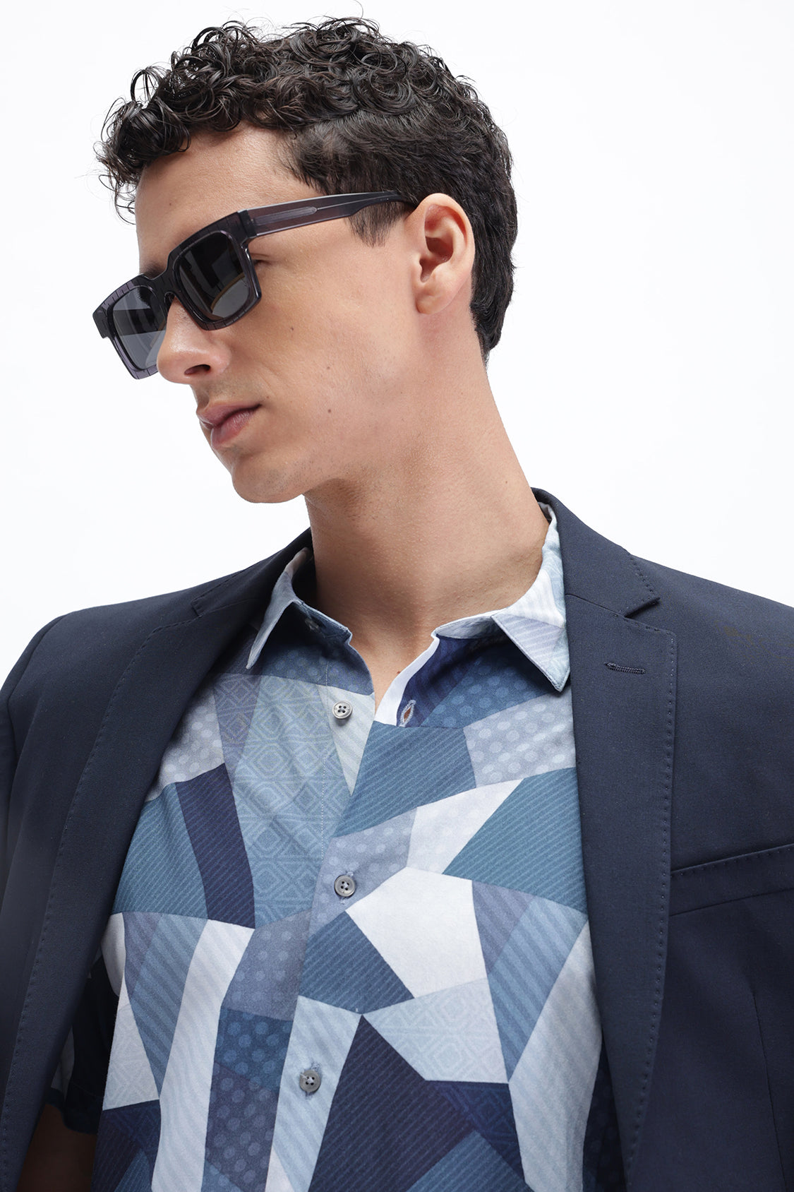 ABSTRACT PRINTED HALF SLEEVES SHIRT