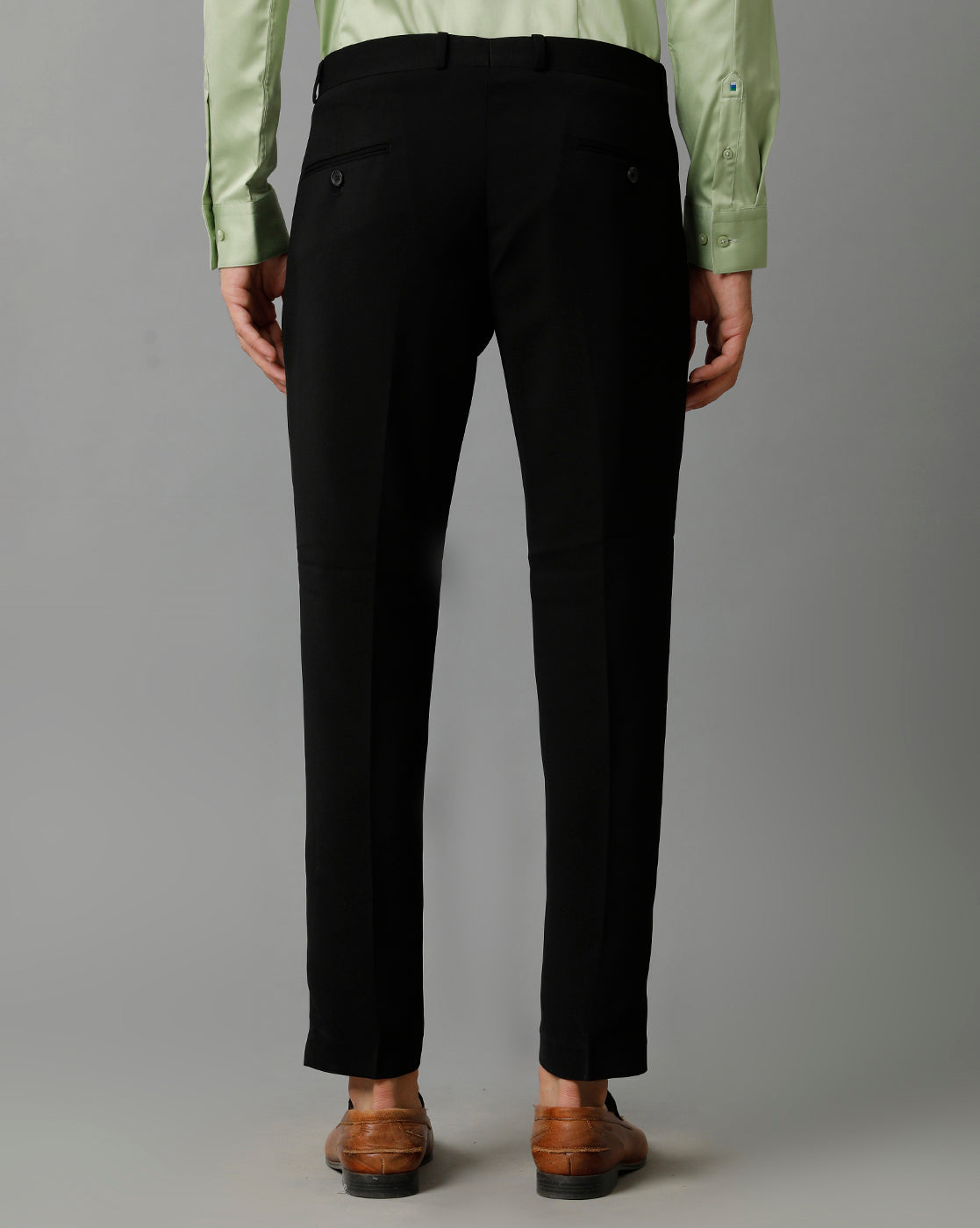 Black Knitted Stretch Men's Trouser