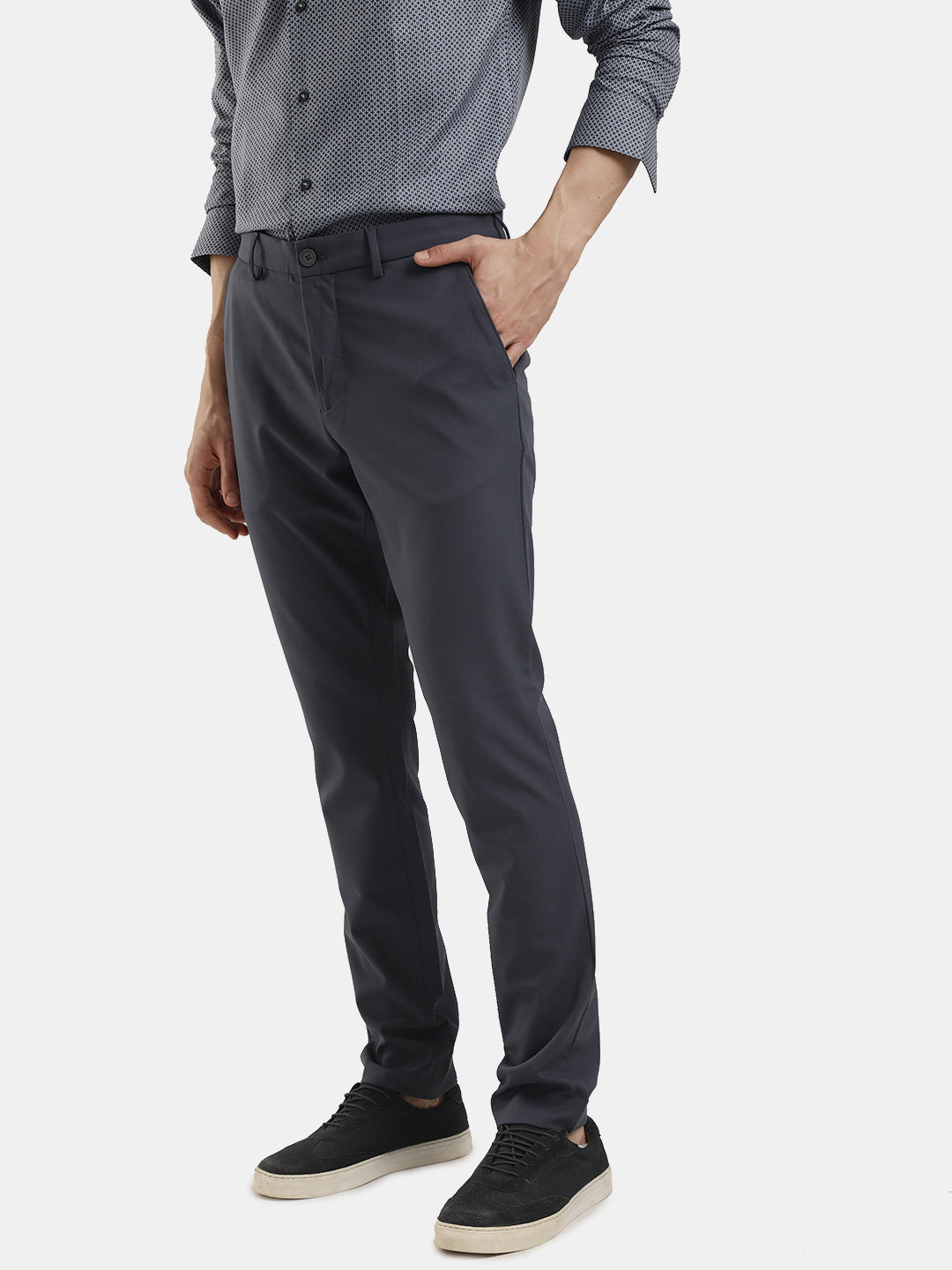 COTTON STRETCH PLAIN TROUSER