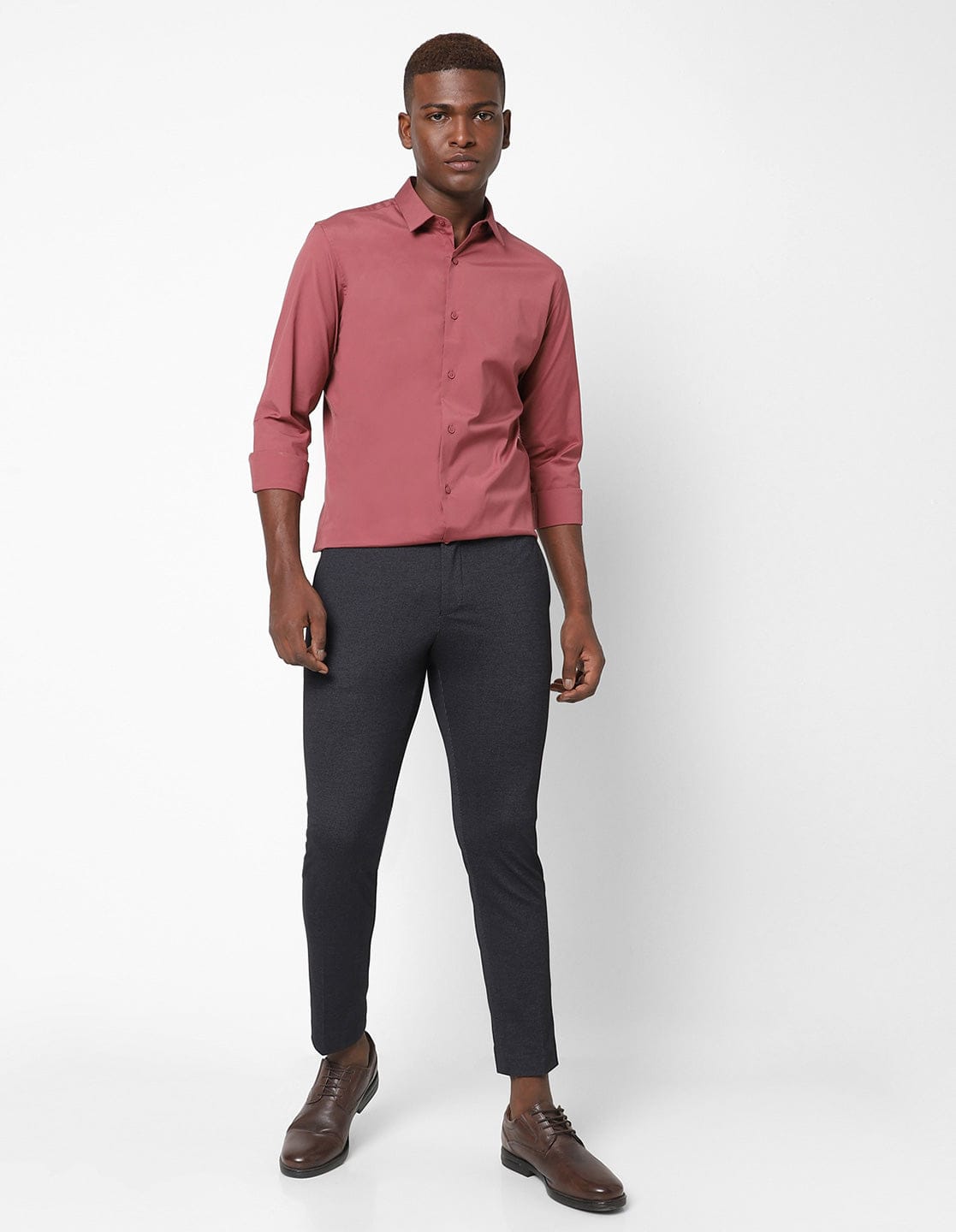 Black Knitted Stretch Men's Trouser