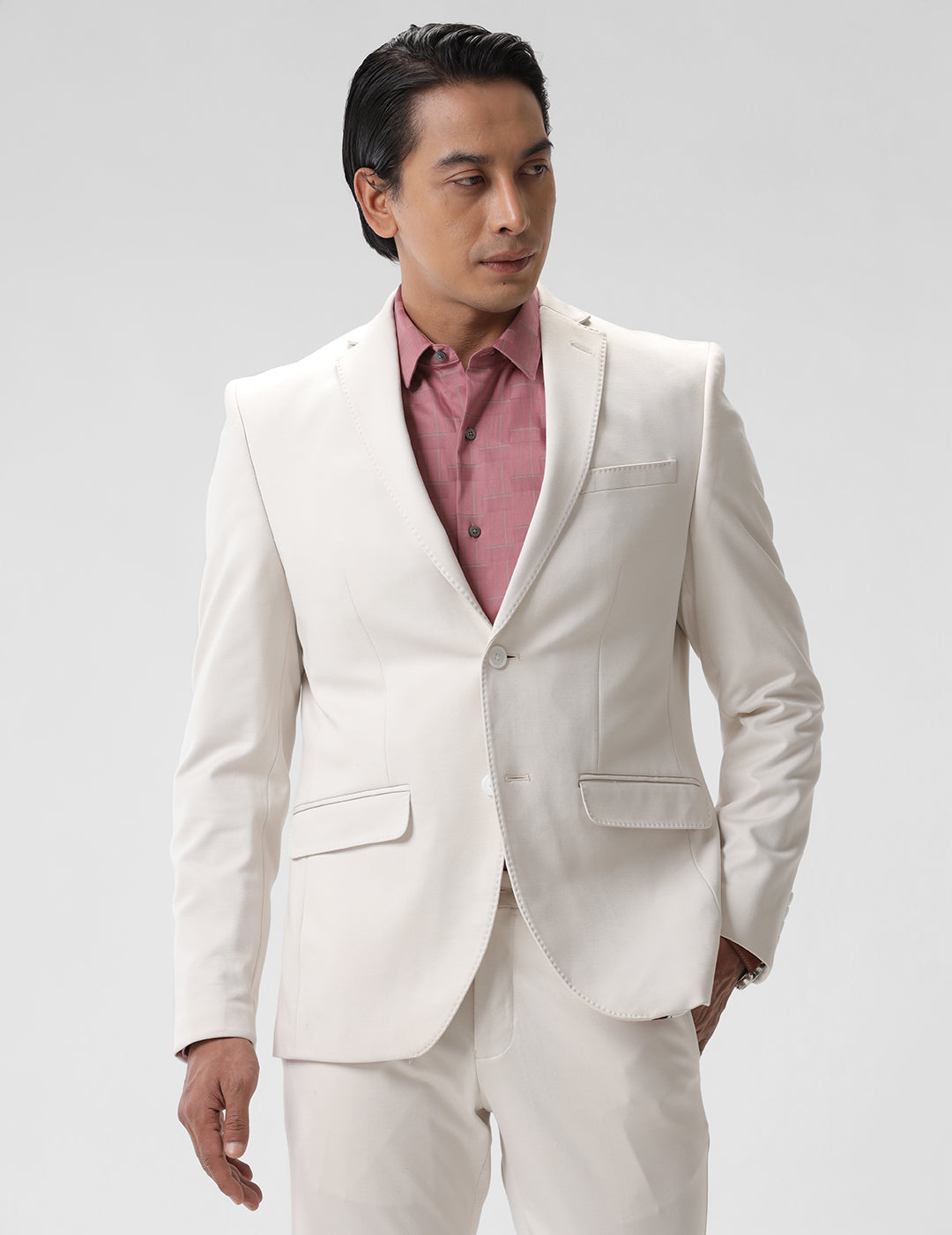 Men's Slim Fit Single Breasted White Formal Blazer
