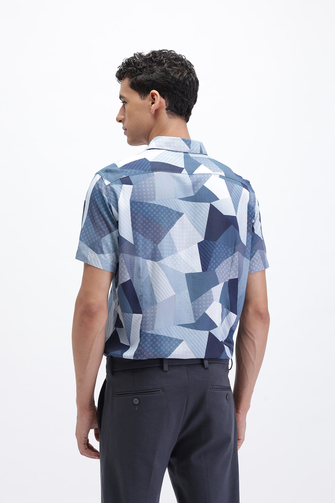 ABSTRACT PRINTED HALF SLEEVES SHIRT
