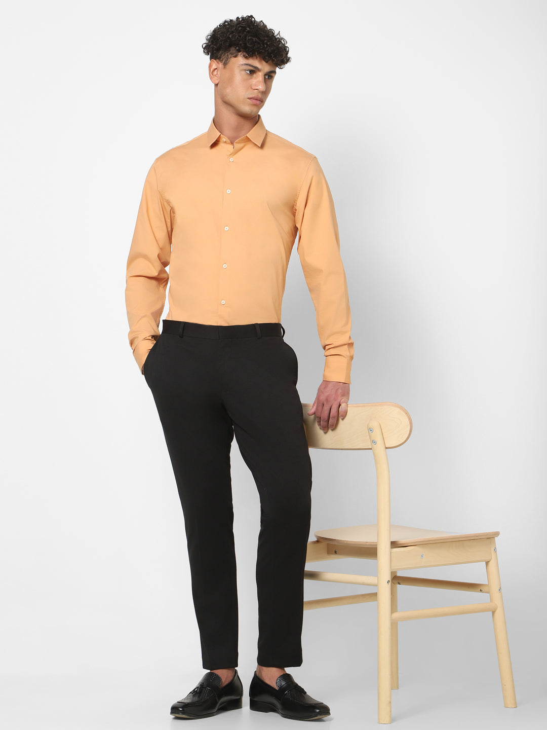 Black Knitted Stretch Men's Trouser