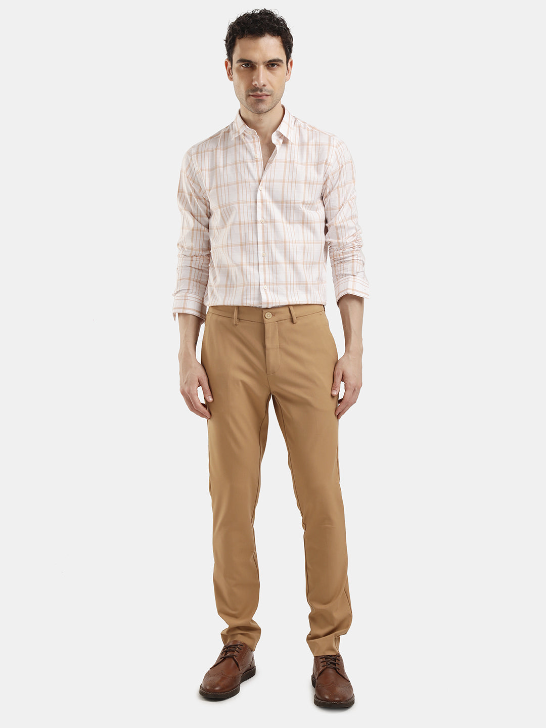 COTTON STRETCH PLAIN TROUSER