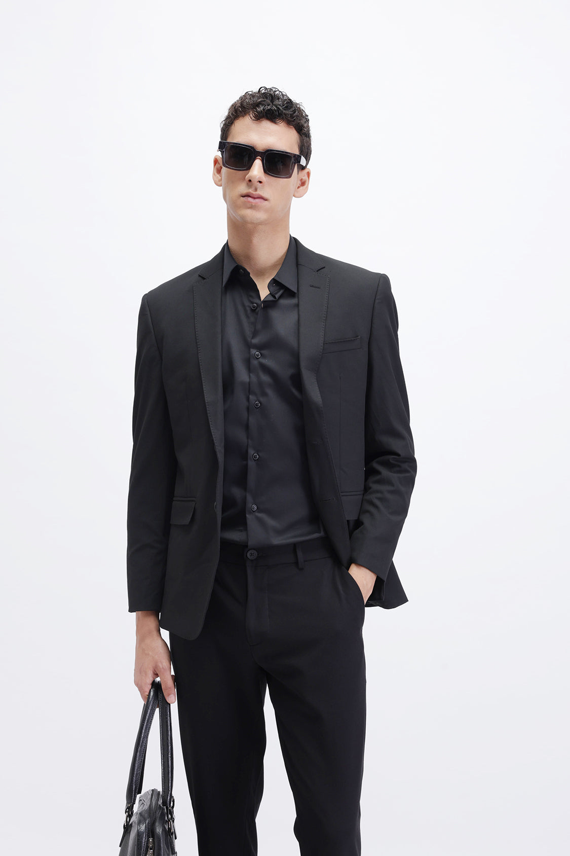 SLIM FIT SOLID COTTON SHIRT