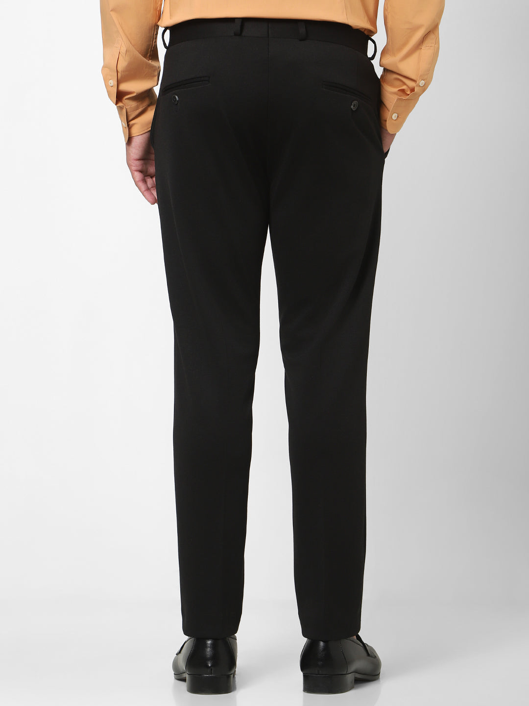 Black Knitted Stretch Men's Trouser