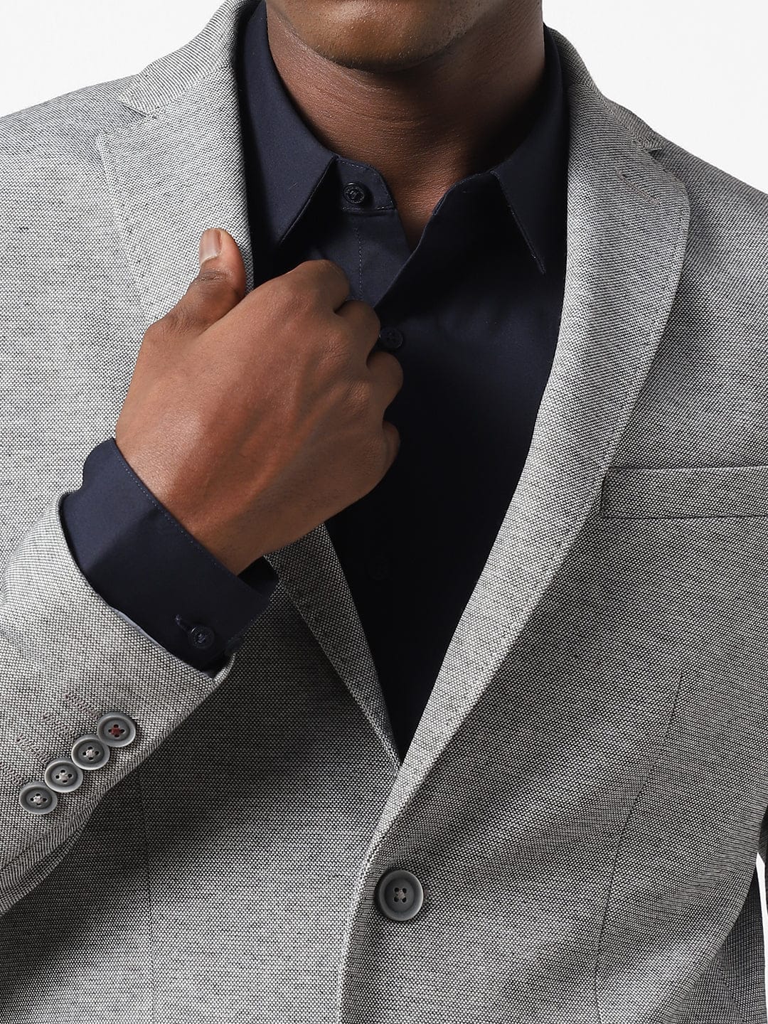 Men's Ash Grey Blazer TCJ46458
