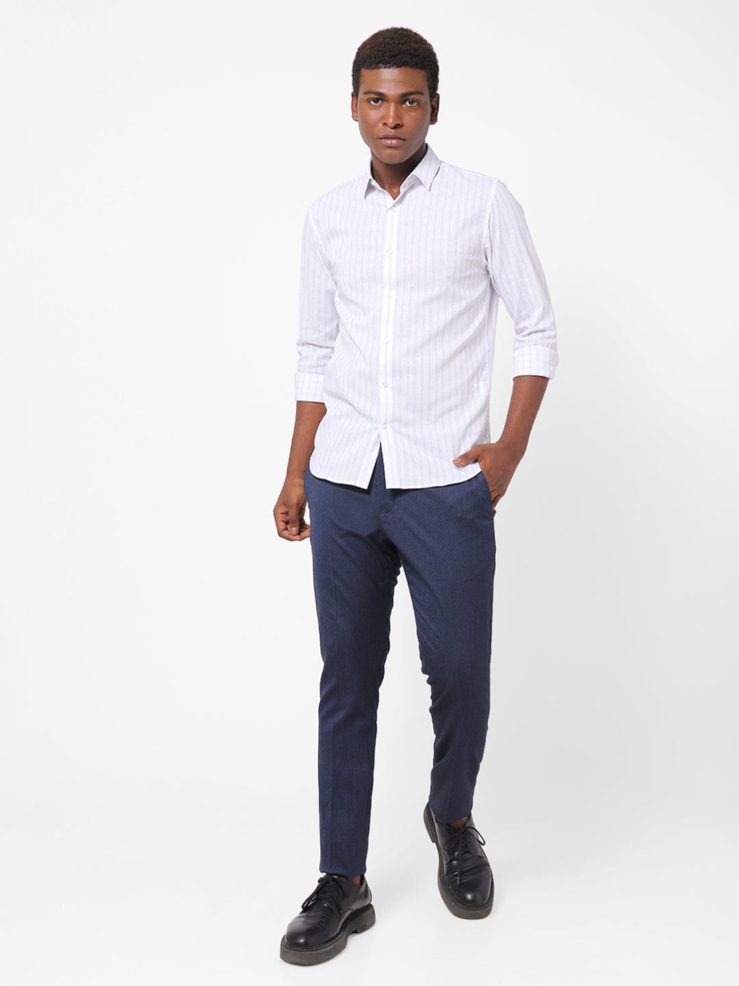 Blue Formal Mens' Trouser