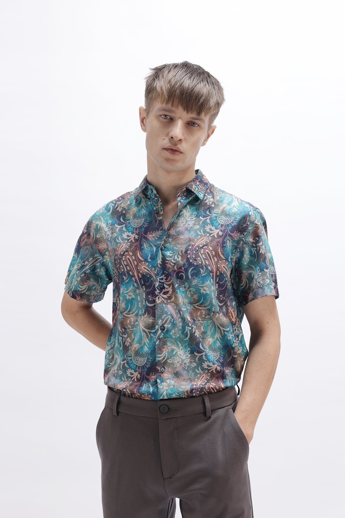 ABSTRACT PAISLEY PRINT SHIRT