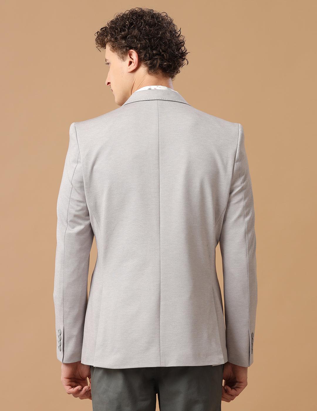 Men's Slim Fit Single Breasted Grey Formal Blazer