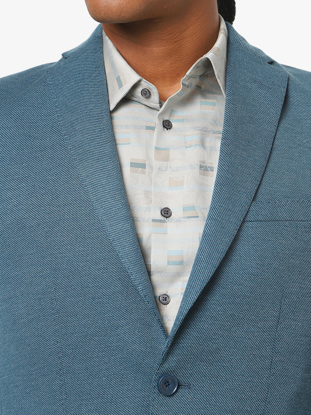 Men's Teal Blue Blazer TCJ-MILES