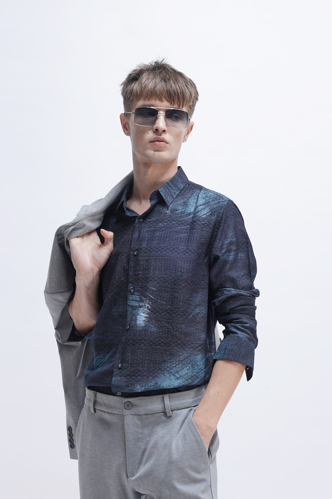 BRUSH STROKE PRINTED SHIRT