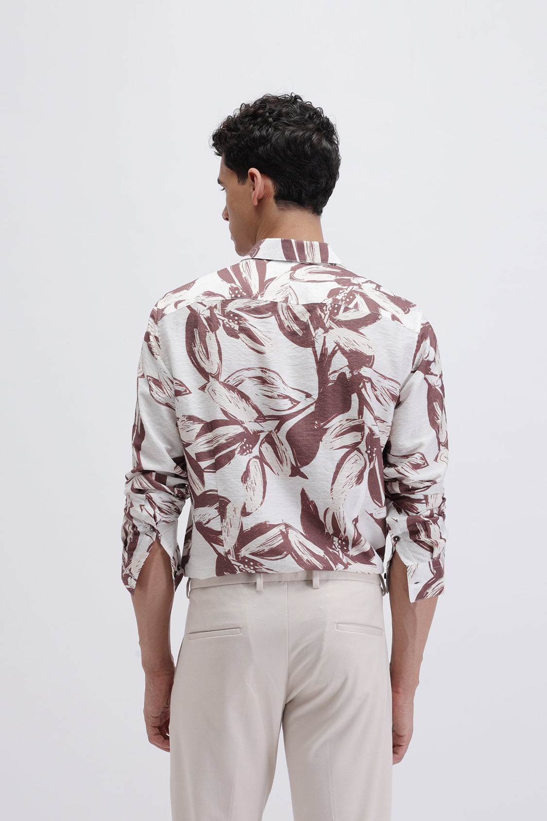 FLORAL PRINTED SLIM FIT SHIRT