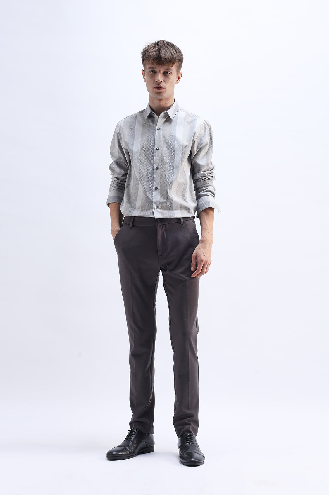 GREY MULTI STRIPES SHIRT